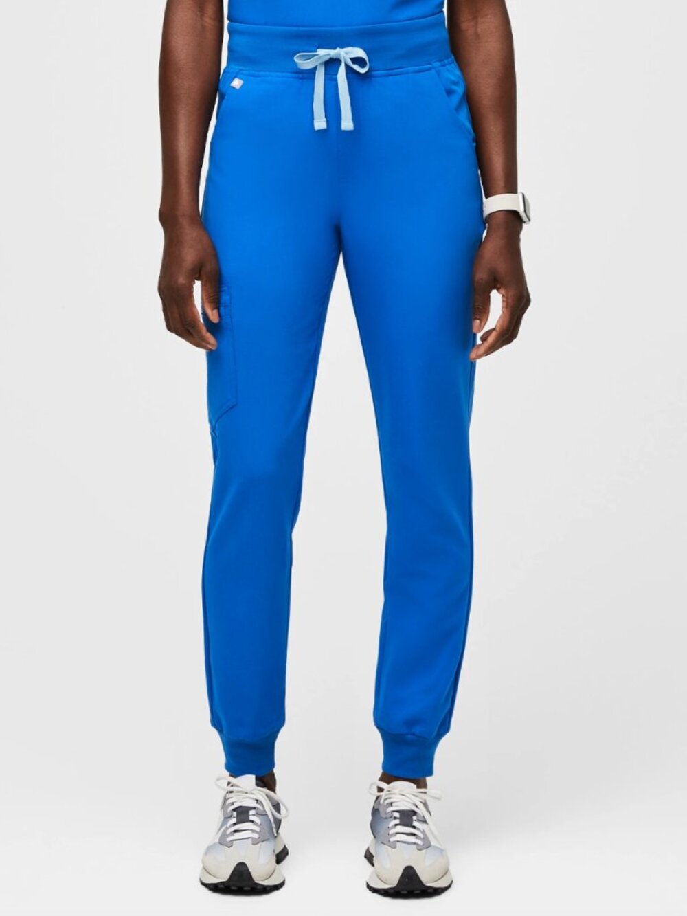 Figs Zamora High-Rise Jogger Scrub Pant Royal Blue Medium Petite